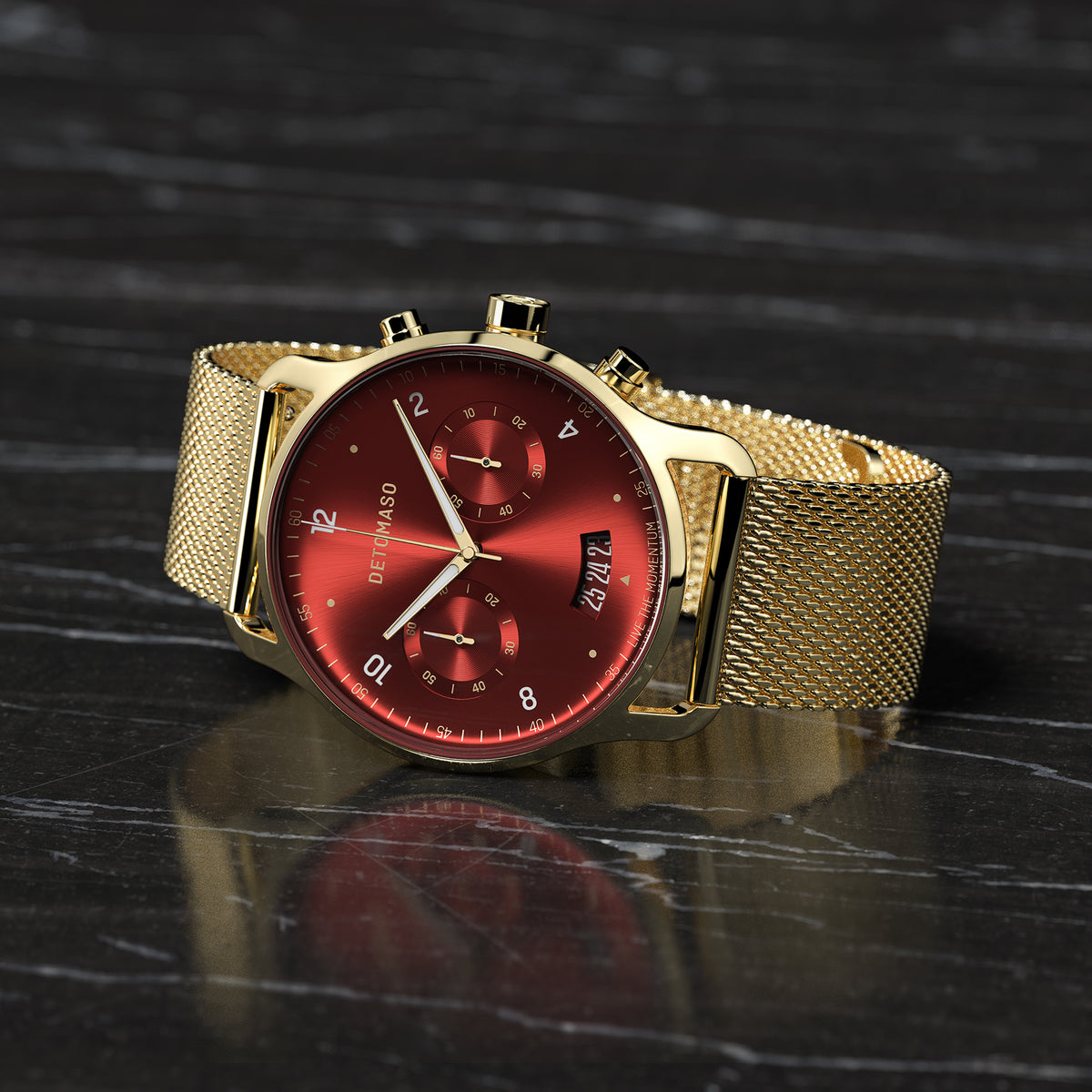 DeTomaso Sorpasso Chronograaf Limited Edition Gold Green