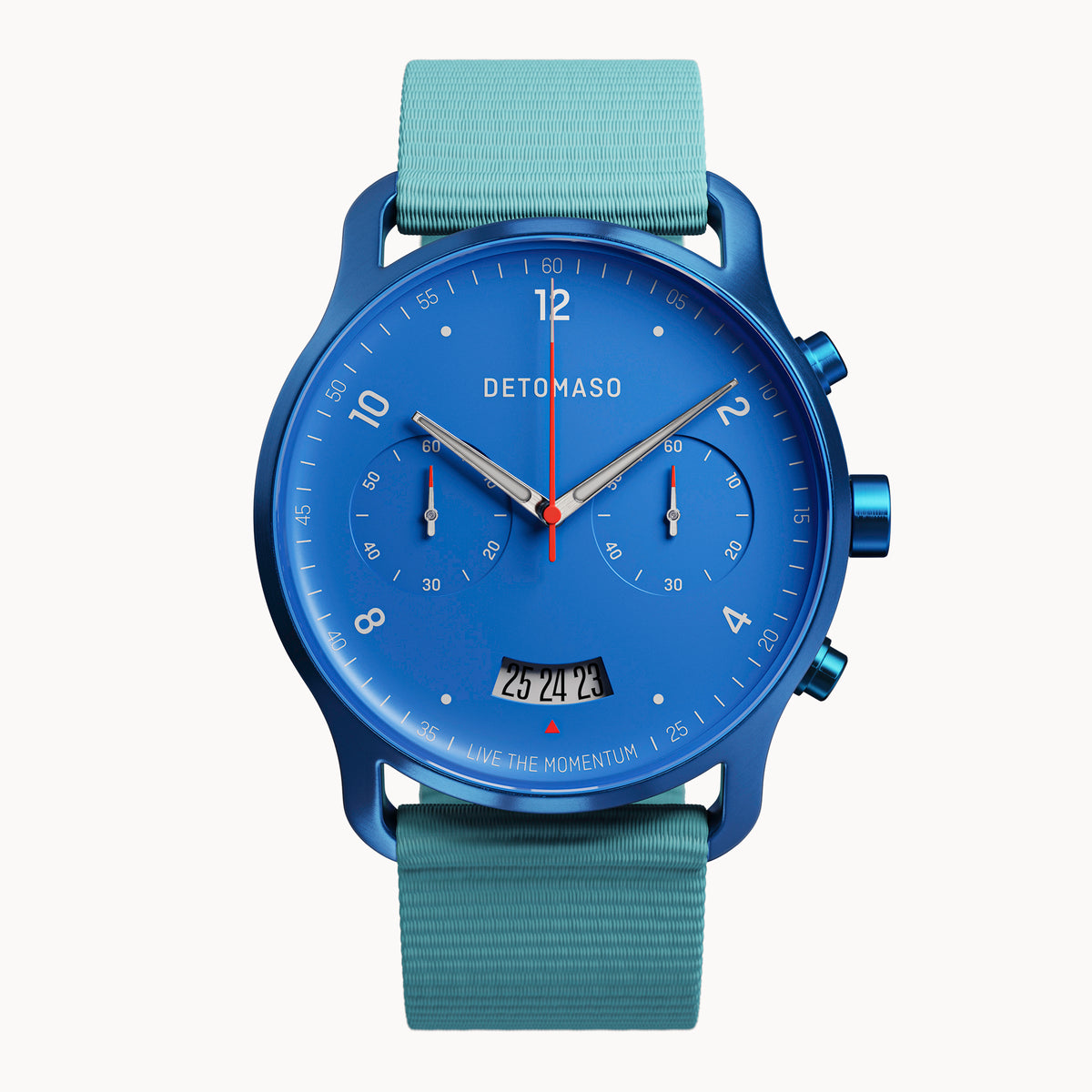 DeTomaso SORPASSO Limited Edition Velocita Blu Giallo Orologio da polso Uomo Analogico Quarzo Mesh Milanese, blu, Bracciale DeTomaso SORPASSO Limited Edition Velocita Blu Giallo Orologio da polso Uomo Analogico Quarzo Mesh Milanese, blu, Bracciale