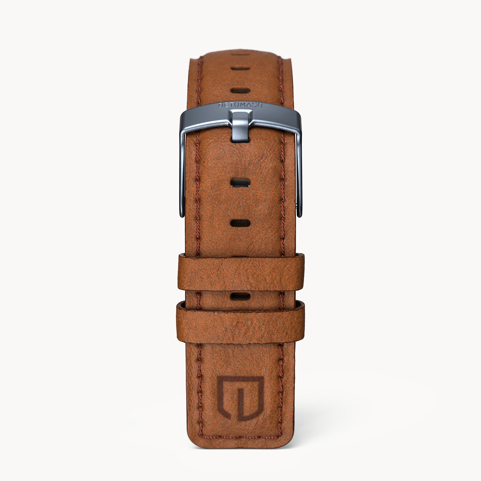 LEATHER STRAP BROWN CLASSIC - Blau matt - - Detomaso Watches
