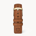 LEATHER STRAP BROWN CLASSIC - Gold glänzend - - Detomaso Watches