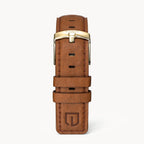 LEATHER STRAP BROWN CLASSIC - Gold glänzend - - Detomaso Watches