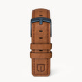 LEATHER STRAP BROWN CLASSIC - Dunkelblau matt geb - - Detomaso Watches