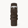 LEATHER STRAP DARK BROWN CLASSIC - Silber matt - - Detomaso Watches
