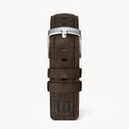 LEATHER STRAP DARK BROWN CLASSIC - Silber matt - - Detomaso Watches
