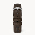LEATHER STRAP DARK BROWN CLASSIC - Silber matt ge - - Detomaso Watches