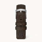 LEATHER STRAP DARK BROWN CLASSIC - Silber matt ge - - Detomaso Watches