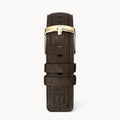 LEATHER STRAP DARK BROWN CLASSIC - Gold glänzend - - Detomaso Watches