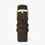 LEATHER STRAP DARK BROWN CLASSIC - Gold glänzend - - Detomaso Watches