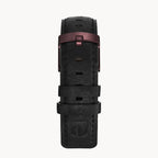 LEATHER STRAP BLACK CLASSIC - Burgundy matt gebür - - Detomaso Watches