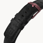 LEATHER STRAP BLACK CLASSIC - Burgundy matt gebür - - Detomaso Watches