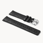LEATHER STRAP BLACK CLASSIC - Silber glänzend - - Detomaso Watches