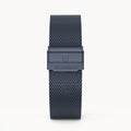 MILANESE STRAP BLUE SANDBLASTED - Blau matt - - Detomaso Watches