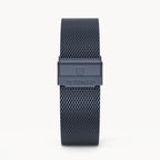 MILANESE STRAP BLUE SANDBLASTED - Blau matt - - Detomaso Watches