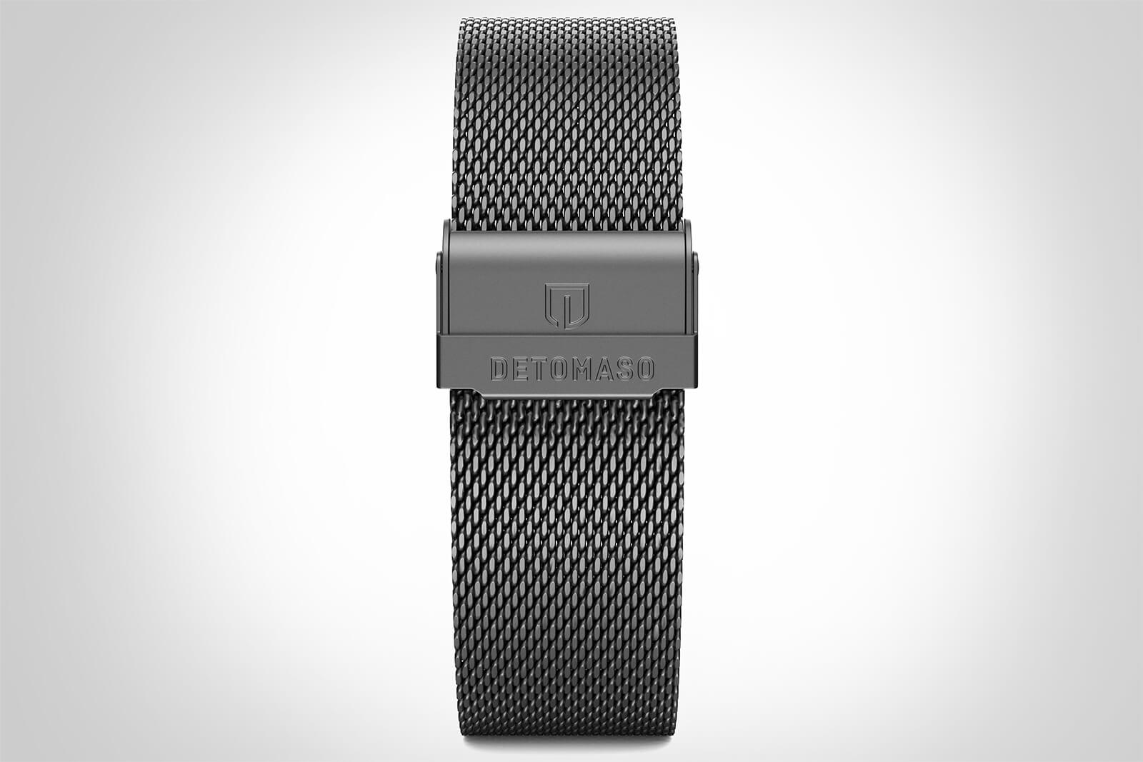 MILANESE STRAP GRAY SANDBLASTED - Grau matt - - Detomaso Watches