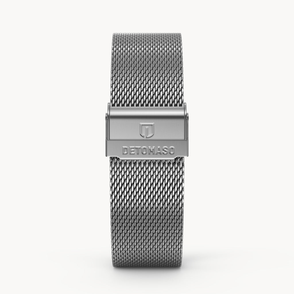 MILANESE STRAP SILVER BRUSHED - Silber matt gebür - - Detomaso Watches
