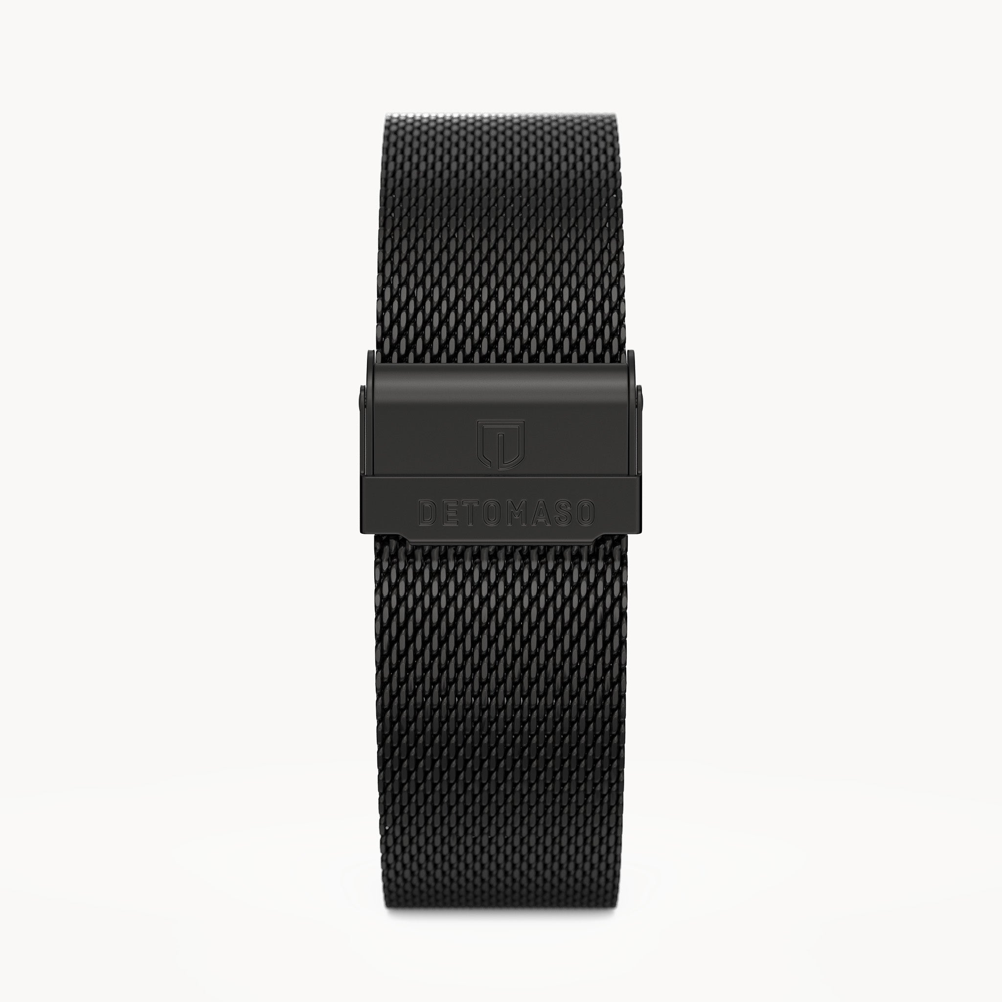 MILANESE STRAP BLACK SANDBLASTED - Schwarz matt - - Detomaso Watches
