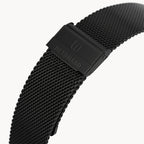 MILANESE STRAP BLACK SANDBLASTED - Schwarz matt - - Detomaso Watches