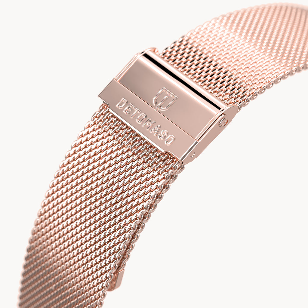 MILANESE STRAP ROSEGOLD POLISHED - Rosegold glänz - - Detomaso Watches