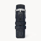 LEATHER STRAP DARK BLUE CLASSIC - Silber matt geb - - Detomaso Watches