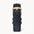 LEATHER STRAP DARK BLUE CLASSIC - Gold glänzend - - Detomaso Watches
