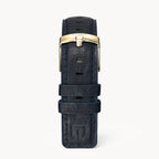 LEATHER STRAP DARK BLUE CLASSIC - Gold glänzend - - Detomaso Watches