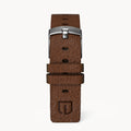 LEATHER STRAP VINTAGE DARK BROWN - Grau matt - - Detomaso Watches