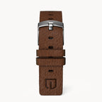 LEATHER STRAP VINTAGE DARK BROWN - Grau matt - - Detomaso Watches