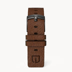 LEATHER STRAP VINTAGE DARK BROWN - Dark Gun matt - - Detomaso Watches