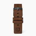 LEATHER STRAP VINTAGE DARK BROWN - Schwarz matt g - - Detomaso Watches