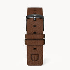 LEATHER STRAP VINTAGE DARK BROWN - Schwarz matt g - - Detomaso Watches