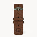 LEATHER STRAP VINTAGE DARK BROWN - Olivgrün matt - - Detomaso Watches