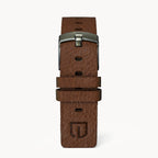 LEATHER STRAP VINTAGE DARK BROWN - Olivgrün matt - - Detomaso Watches