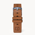 LEATHER STRAP VINTAGE BROWN - Blau matt - - Detomaso Watches