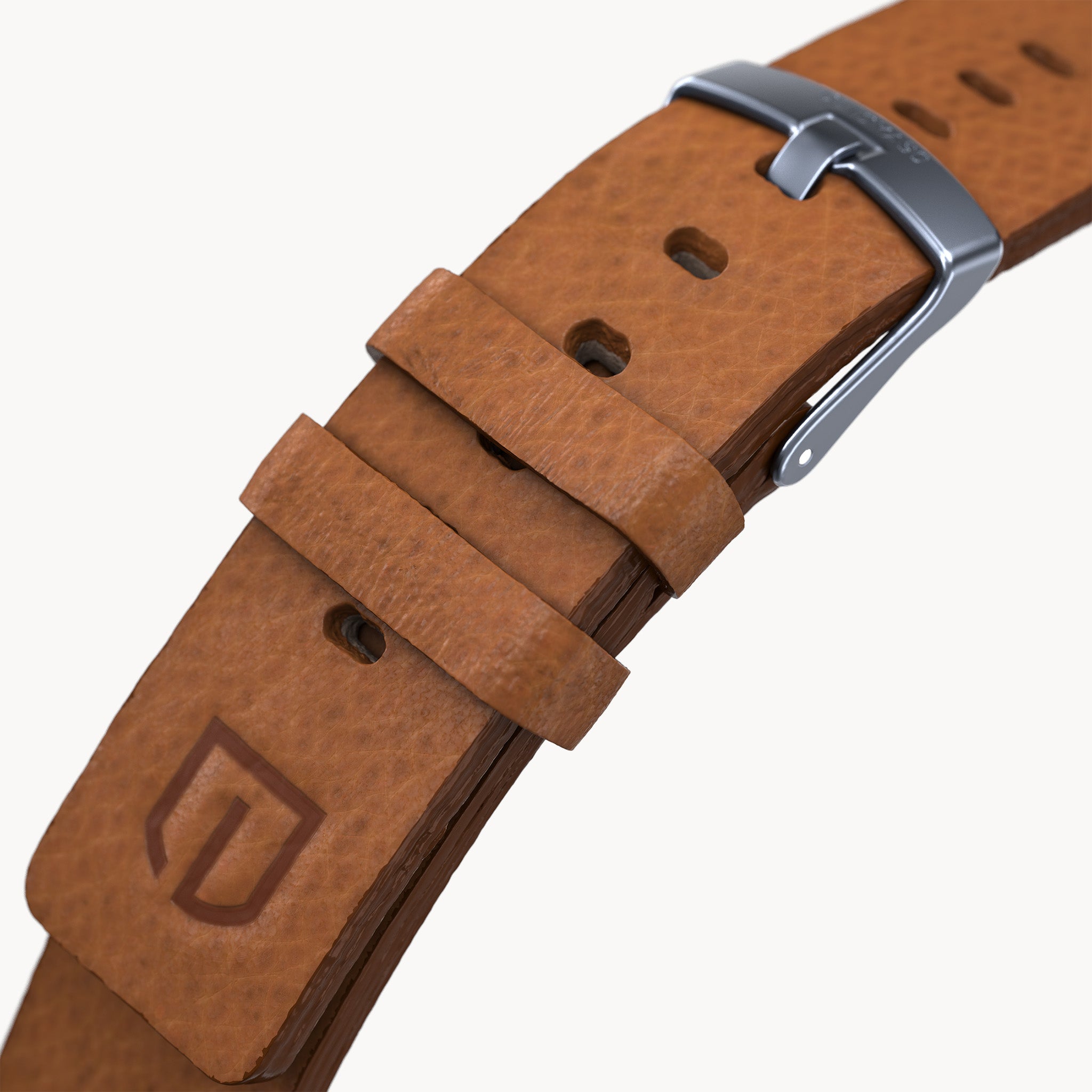 LEATHER STRAP VINTAGE BROWN - Blau matt - - Detomaso Watches