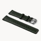 LEATHER STRAP GREEN ECRU - Grau matt - - Detomaso Watches