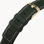 LEATHER STRAP GREEN ECRU - Gold glänzend - - Detomaso Watches