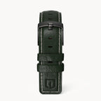 LEATHER STRAP GREEN ECRU - Dark Gun matt - - Detomaso Watches