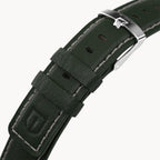 LEATHER STRAP GREEN ECRU - Silber glänzend - - Detomaso Watches