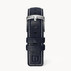 LEATHER STRAP BRIGHT BLUE ECRU - Silber matt gebü - - Detomaso Watches