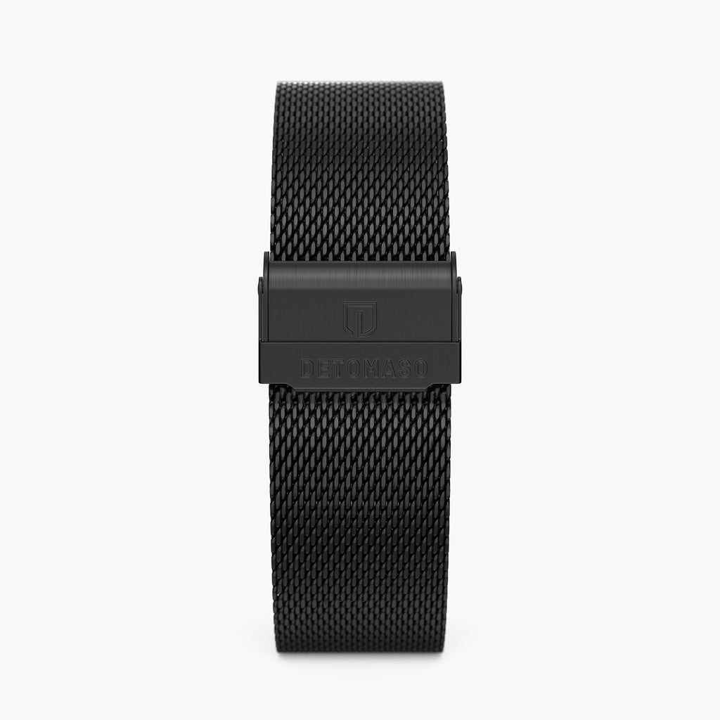 MILANESE STRAP BLACK BRUSHED - Schwarz matt gebür - - Detomaso Watches