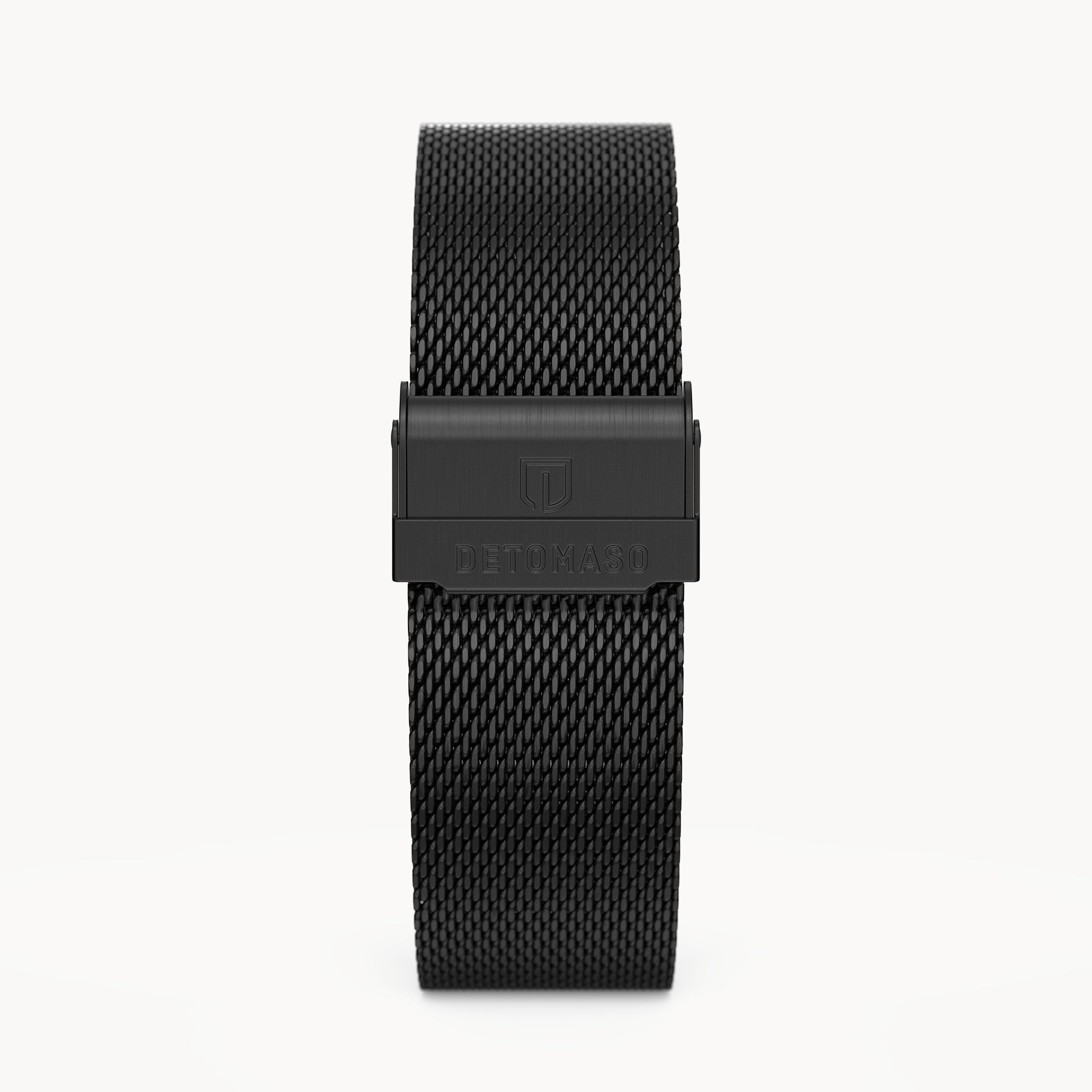 MILANESE STRAP BLACK BRUSHED - Schwarz matt gebür - - Detomaso Watches