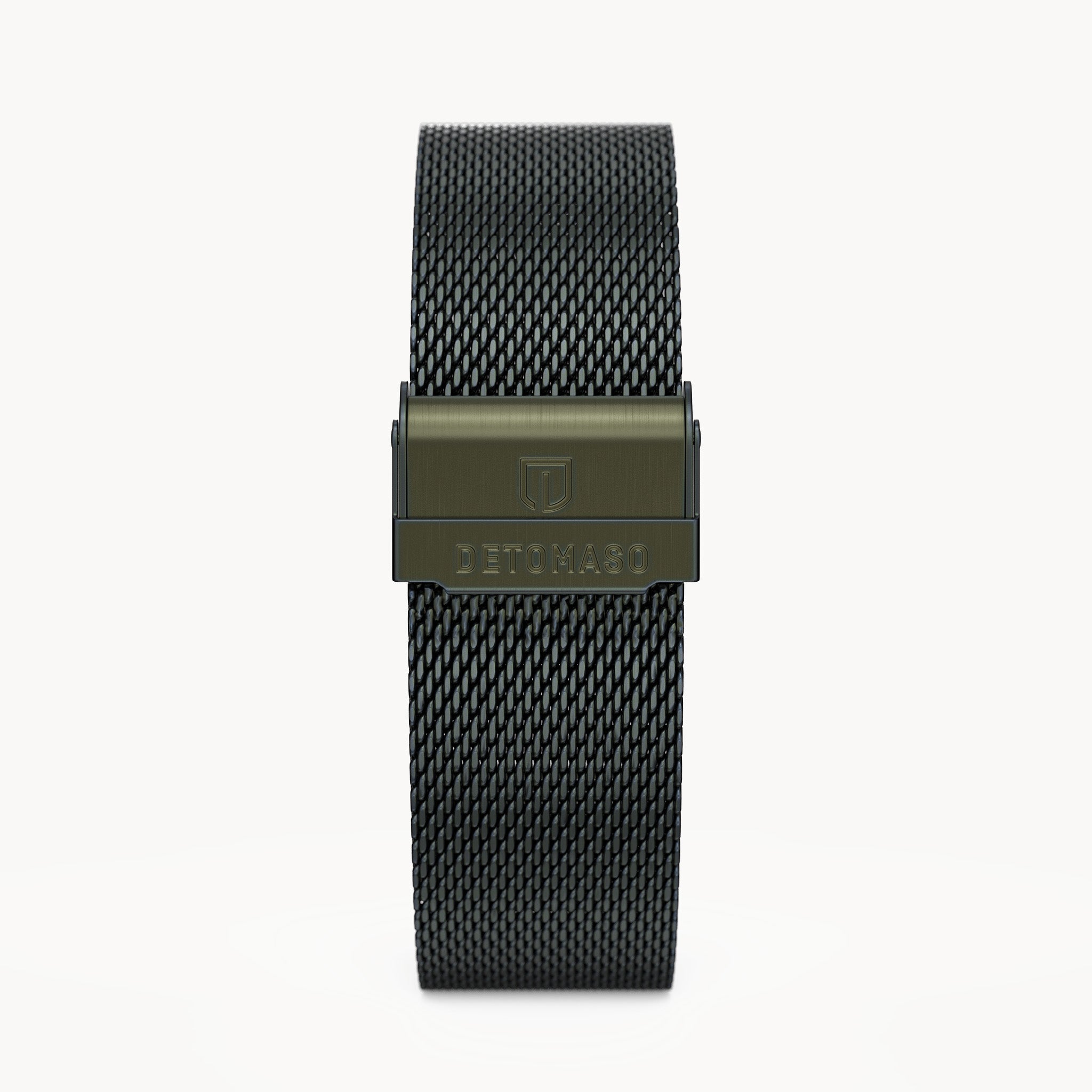 MILANESE STRAP OLIVE BRUSHED - Olivgrün matt gebü - - Detomaso Watches