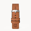 LEATHER STRAP RACING BROWN - Silber matt - - Detomaso Watches
