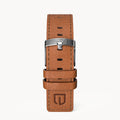 LEATHER STRAP RACING BROWN - Silber glänzend - - Detomaso Watches