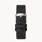 LEATHER STRAP RACING BLACK - Silber matt - - Detomaso Watches