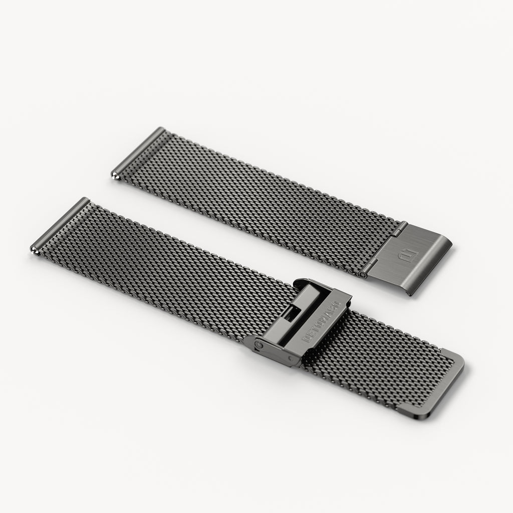 MILANESE STRAP GRAY BRUSHED - Grau matt gebürstet - - Detomaso Watches