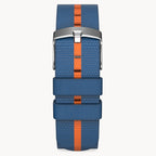 #TIDE OCEAN MATERIAL® STRAP BLUE / ORANG - Silber - - Detomaso Watches