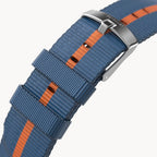 #TIDE OCEAN MATERIAL® STRAP BLUE / ORANG - Silber - - Detomaso Watches