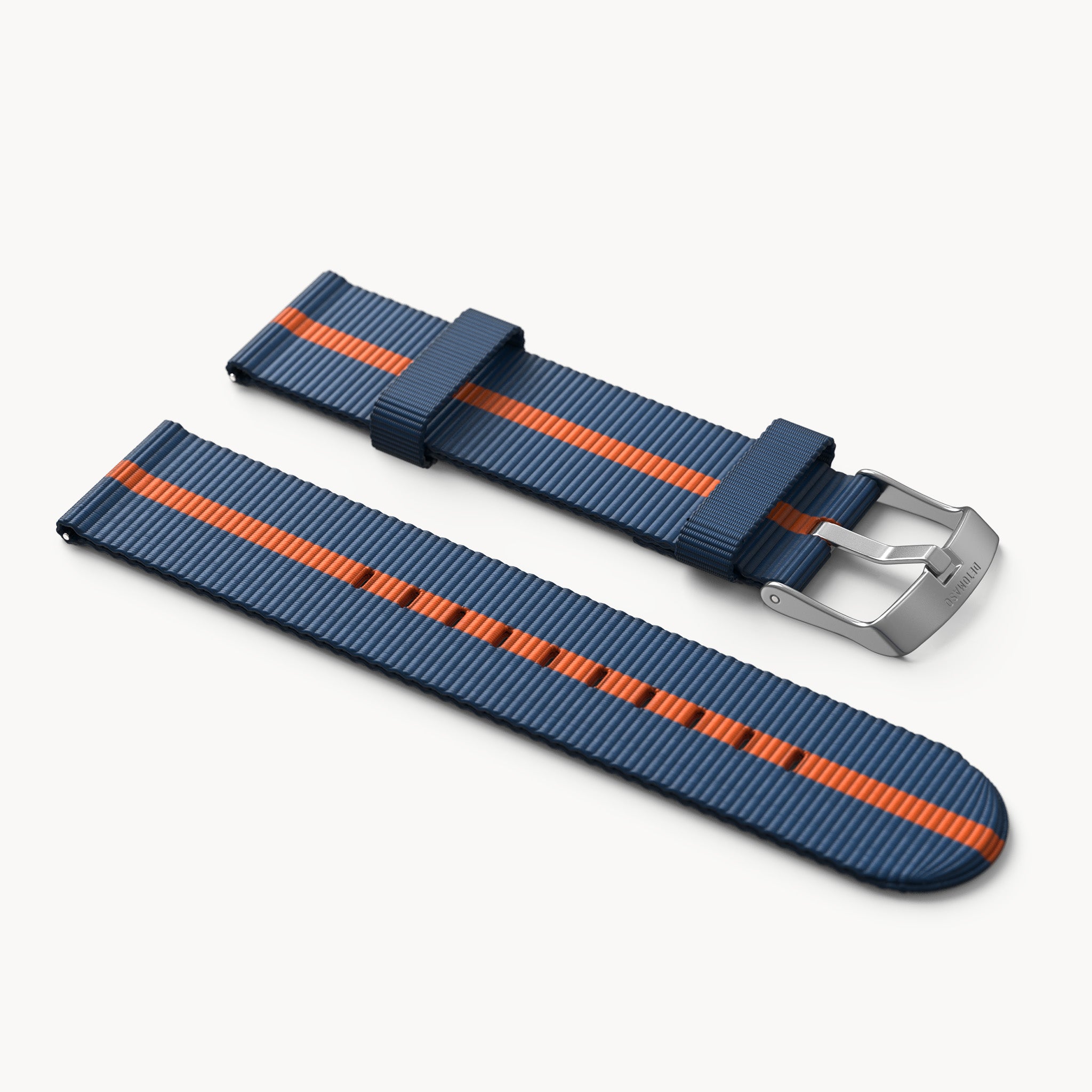 #TIDE OCEAN MATERIAL® STRAP BLUE / ORANG - Silber - - Detomaso Watches