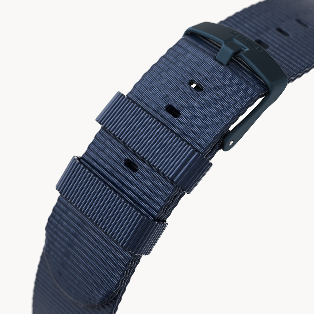 #TIDE OCEAN MATERIAL® STRAP DARK BLUE - Blau matt - - Detomaso Watches